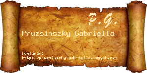 Pruzsinszky Gabriella névjegykártya