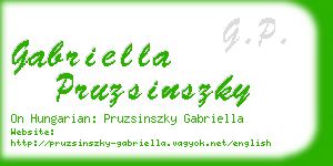 gabriella pruzsinszky business card